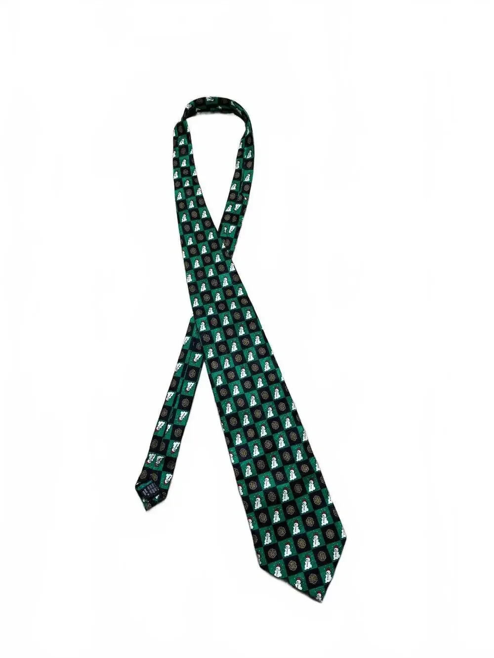 Holiday's Bergamo New York Silk Christmas Snowman Pattern Tie